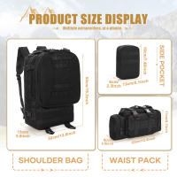 Mochila Táctica De 50L Para Hombres Mochila De Supervivencia Al Aire Libre Con Sistema Molle Bolsa Removible De Caza Mochila De Asalto 3P EDC - details 3