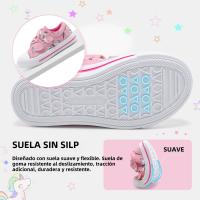 Zapatillas De Lona Para Niños Y Niñas Con Doble Correa De Dibujos Animados Zapatos Casuales Transpirables Y De Secado Rápido Para Edades 7-12m a 12+y - details 32