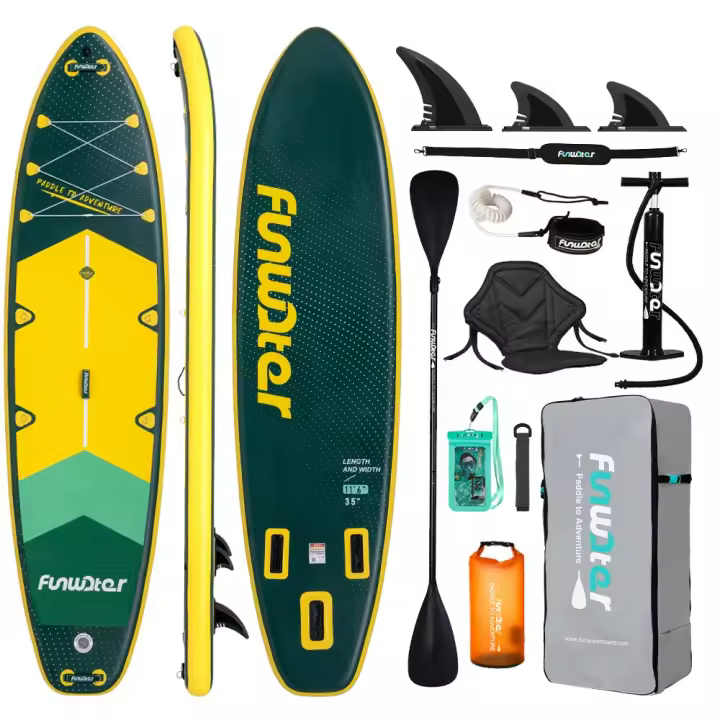 Tabla de paddle surf, Hinchable 2 en 1, Set completo, Asiento Kayak, Stand Up Paddle, Accesorios Paddle Surf, Padel Surf Hinchable, Gran estabilidad, Correa de sujeción para el pie, Drop-Stitch para una máxima rigidez, Sistema de 3 aletas - 1