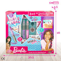 Barbie - Set belleza glitter 3 en 1: mechas, manicura y tatuajes para niñas - details 6