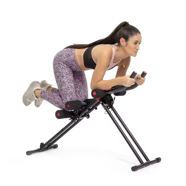 InnovaGoods® Gimnasio en casa, banco abdominales, abdominales maquina para ejercitar en casa, maquina abdominales plegable multifuncional para varias zonas del cuerpo, Ergonómico y adaptable, Negro - 1
