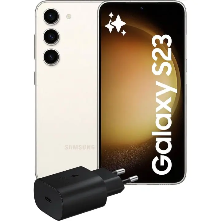 Samsung Galaxy S23 Smartphone AI Display 6,1 ''Dynamic AMOLED 2X, Cámara de 50MP, 8GB RAM, 128GB, 3.900 mAh, Phantom Black Soporte magnético para Coche incluido - 1