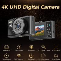 Cámara Digital 4K 64MP Con Pantalla Táctil De 3 Pulgadas Zoom Digital 18X Vlog Cámara De Video Para YouTube Webcam Cámara Interchangeable CMOS - details 0