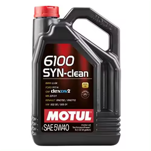 Aceite de Motor Motul 6100 SYN-CLEAN 5W40 5L - Protección y Limpieza del Motor - 1