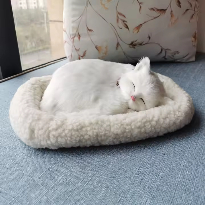 Realista dormir sudadera respiración Gato Perro peludo con Esterillas Creativos animales Decoración - 1