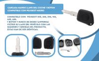 Banner - Carcasa mando llave del coche 1 boton compatible con peugeot negro