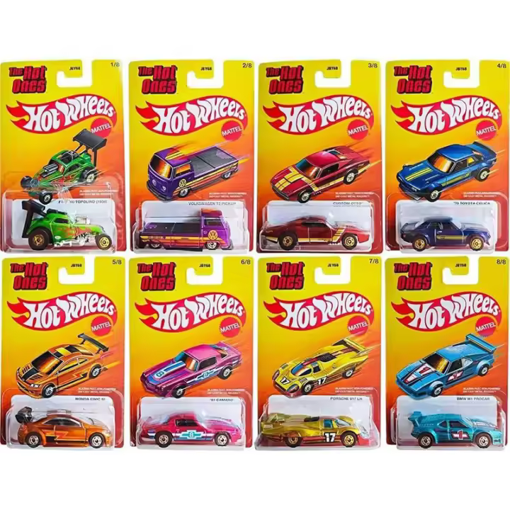 Hot Wheels Silver Series The Hot Ones Mix pack de 8 coches - Escala aproximada 1/64 - 1