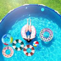 Rainbow - Anillos inflables de natación, playa, natación, fiesta, juguete acuático para viajes y uso al aire libre - details 3