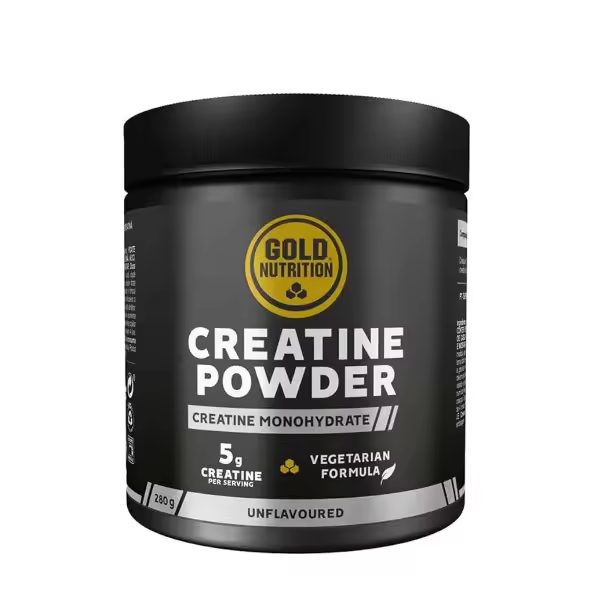 GoldNutrition Creatine Powder (Creapure) - Suplemento de creatina monohidratada - 280 gr - Mejora el rendimiento físico - Sabor a elegir - Incrementa la masa muscular - Favorece la recuperación. - 1