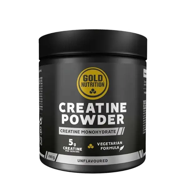 GoldNutrition Creatine Powder (Creapure) - Suplemento de creatina monohidratada - 280 gr - Mejora el rendimiento físico - Sabor a elegir - Incrementa la masa muscular - Favorece la recuperación. - 1