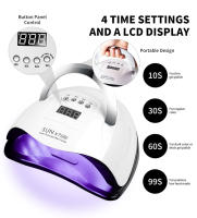 Lámpara LED UV SUN X7 MAX Para Uñas Con 57LEDs Secado De Esmalte De Gel Inteligente Sensor Automático Tiempo De 10-60 Segundos Tamaño 23.6*21*11.5cm Secador Profesional De Uñas - details 3