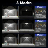 Lámpara Solar Exterior Con Sensor De Movimiento 342/253/182 LED Luz De Seguridad Impermeable Con 3 Modos Faro De Inundación De Pared - details 2
