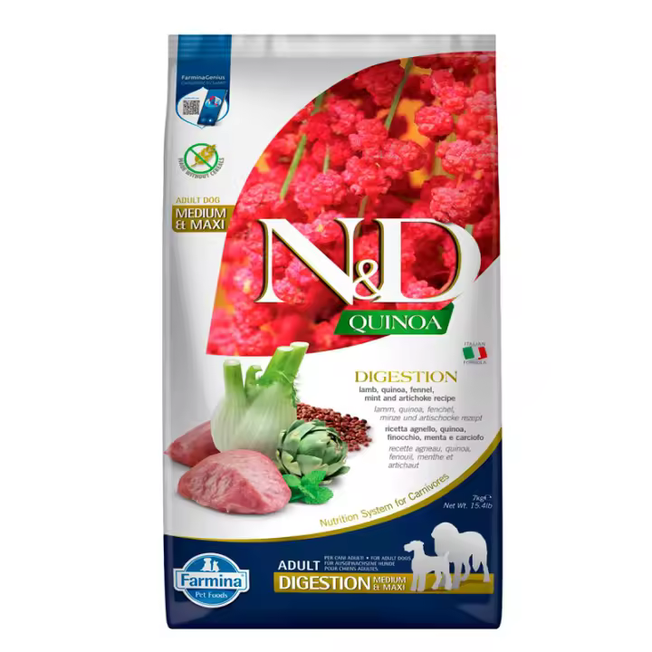 Farmina N&D Quinoa Digestion Pienso para Perros Medium / Maxi con Cordero - 1