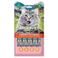 Premios para Gatos Snack Cremoso de Pollo y Cangrejo para Gatos - (expositor de 12 bolsas con 5x14 g) (60 Tubos)Comida húmeda para gatos Arquivet - details 2