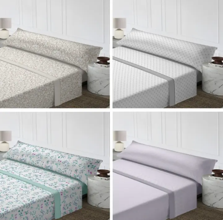 Juego de Sabanas  Modelo Aleatorio. ligero, suave, fresco. Juego de Cama 100% Microfibra tacto Satén. Cama de 150, 135, 90 y 105. Primavera, Verano. Dormitorio Elegante - 1