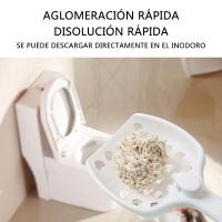 SMELL & SMILE Arena para gatos de Tofu ecológico vegetal lecho Libre de polvo arena natural aglomerante (TOFU 12L) - details 3