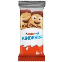 FERRERO Kinder Kinderini NACIONAL Deliciosas piezas de chocolate con relleno de leche, ideal para niños y amantes del chocolate caja 24U RICO RICO - details 1