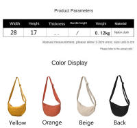 Bolso De Pecho Para Mujer De Gran Capacidad En Color Sólido Bolsa Cruzada De Viaje En Forma De Luna Media Rellena Con Algodón Para Uso Diario - details 1