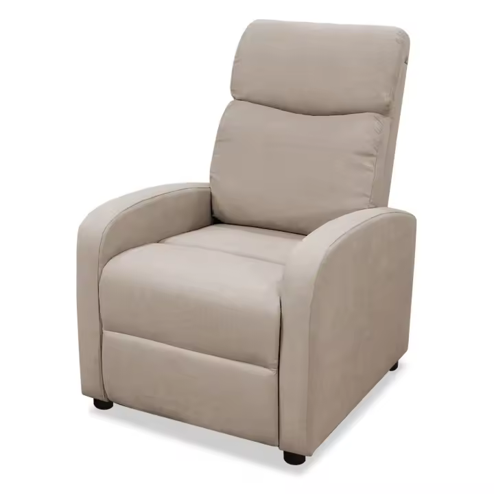 BATZAR Sillón Star Relax Reclinable Tela Moka y Beige Ergonómico 3 Posiciones Bastidor Metálico - 1