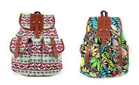 Mochila De Lona Para Mujer Con Estampado Floral Gran Bolsa De Hombro Para Adolescentes Y Niñas Bolsa De Viaje De Fin De Semana Escolar - details 3