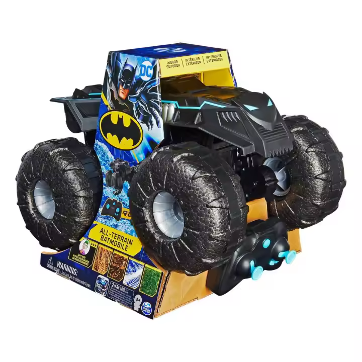 SPIN MASTER - Batman - Coche Teledirigido Batmóvil Todoterreno - Coche Rc 4x4 Resistente Al Agua 2,4ghz - 6062331 - Juguete Niños +4 años - 1