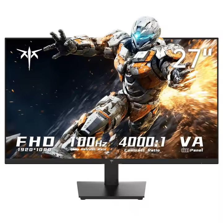 Monitor gaming KTC H27V13, VA, 27 pulgadas, 1920x1080 FHD, 100Hz, 8ms, 1x HDMI 1.4, VGA, Salida de audio, HDR 10, FreeSync, G-Sync, VESA, 300 nits - 1