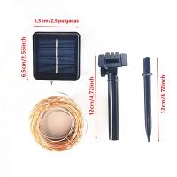 Luces De Fairy LED Solar Para Exterior Decoración De Jardín Impermeable Con Hilo De Cobre 8 Modos Para Calle Patio Navidad - details 4