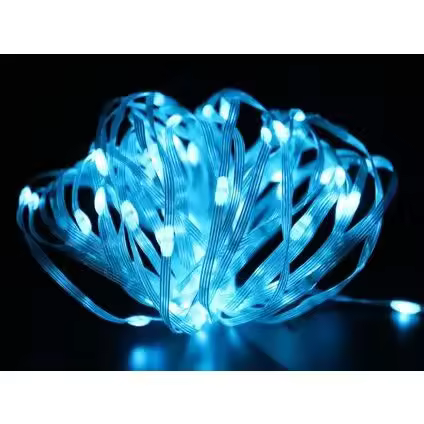 DESTELLO S.L. Guirnalda Led Lenteja Ancha Azul 10 Metros - Decoración - 1