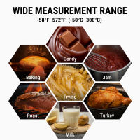 Termómetro Digital Para Cocina ThermoPro TP509 Lectura Inmediata Impermeable Con Pantalla Retroiluminada Para Caramelos Y Freír Profundo - details 5