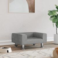 vidaXL Cama para perros de terciopelo 50x40x26,5 cm sofá para perros Color Azul,  Crema,  Gris claro y mas - details 2