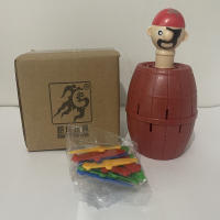 Juguete Interactivo De Fiesta Creativo Y Divertido Bucket Del Pirata Con Cuchillo De Madera Para Niños Aged 3-12 Juguetes Montessori - details 1