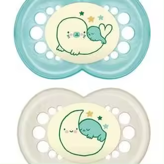 Chupete Silicona Mam Original Night + 16 M Pack Doble Verde - 1