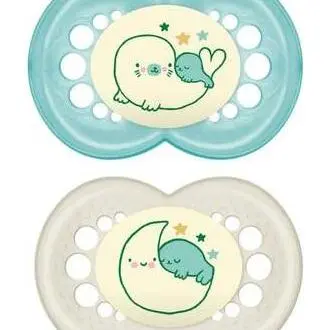 Chupete Silicona Mam Original Night + 16 M Pack Doble Verde - 1