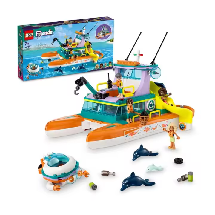 LEGO Friends Barco de Rescate Marítimo 41734 - Edad a partir de 7+ años, contiene 717 piezas. 23L41734 - 1