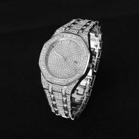 Reloj De Lujo Para Hombre En Oro Con Diamantes Estilo Hip Hop Moda Bling Bling Reloj De Cuarzo De Alta Calidad Con Seguro De Cierre Anillo - details 2