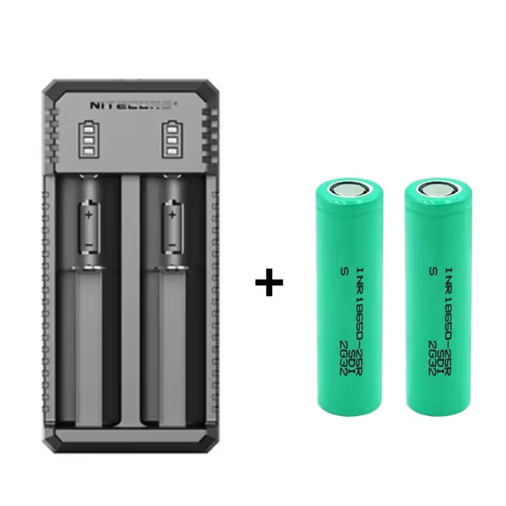 Cargador NItecore UI2 + 2 Baterías 18650 3,7V, para dispositivos electrónicos, Vaper, Linternas, Drones. - 1