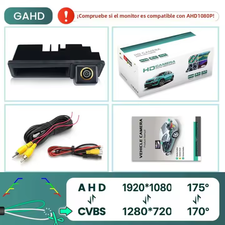 Cámara De Visión Trasera Para Coche GreenYi 1080P AHD 170° Con Visión Nocturna Para Audi A3 A6 Q7 A4 A1 S5 A6L Q5 Accesorios De Vehículo - 1