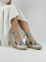Calzados soraia, Sandalias Alpargatas de Cuña para Mujer con Tiras Cruzadas y Cordones para Atar al Tobillo, Calzado de Verano Bohemio - details 7