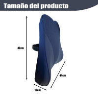 ENERFERO-Cojín de Soporte Lumbar Ergonómico, Respaldo de Espuma Viscoelástica para Asiento de Automóvil, Silla de Oficina, Adopta un diseño de Curva Elegante,se Puede apoyar en múltiples Puntos - details 2
