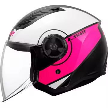 Casco Jet LS2 OF616 Airflow II Cover Blanco Rosa 22.06 366162046 - 1