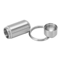 Portátil Llavero De Capsula Mini Botella De Medicamento En Acero Inoxidable Almacenamiento a Prueba De Agua Sellado Para Exteriores - details 0