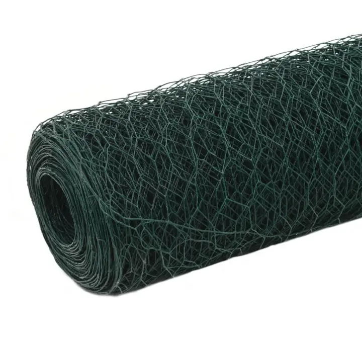 vidaXL Alambrada de gallinero acero galvanizado 25x1,2m Color Verde,  Gris,  Rojo y mas Perfecta para plantas y animales, múltiples usos malla para ventilación, seguridad, ventana, jardín - 1