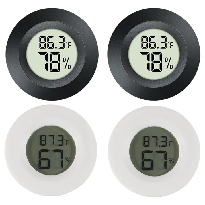 Mini Higrómetro Termómetro Digital LCD Medidor De Humedad Y Temperatura Para Interior Con Pantalla Redonda Ajustable a Fahrenheit O Celsius - 1