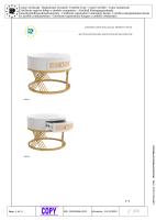 Mesa de Centro Redonda 2 en 1 de MDF con tapa de mármol y Mesa Auxiliar Con Cajones de plástico, Tiradores de Madera maciza. Pata de Hierro Dorado. 70*70*45,5 + 50*50*38,5 cm - details 5