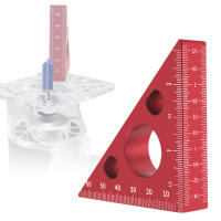 Regla De Ángulo Precisa De Aluminio 45/90 Grados Escala Métrica Herramienta Multifuncional Para Carpintería Regla De Altura Engrosada - details 4