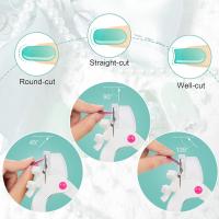 Clipper, Adjustable Stainless Steel Nail Tip Cutter, Artificial Fake Nail Trimmer for False Nail Art Manicure Project- White - details 0