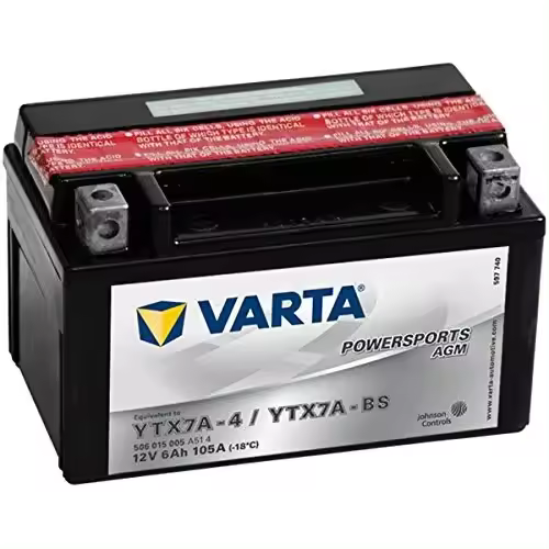 Batería de moto Varta Powersports AGM 50615 - YTX7A-BS para Motocicleta - 1