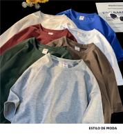 Camiseta De Algodón Para Hombre De 7.4 Oz 210gsm Color Sólido Oversized Con Mangas Cortas Estilo Casual Para El Verano Disponible Hasta 5XL - details 7