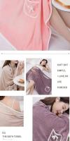 Toalla De Baño Coral Suave Y Absorbente Traje De Baño De Paja Espesado Toalla De Cuello Alto Camisola Para Mujer - details 2