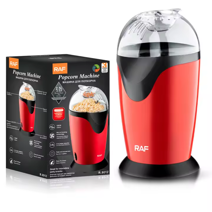 Mini máquina de palomitas de maíz casera de estilo europeo de la RAF, totalmente automática, pequeña máquina eléctrica para hacer palomitas de maíz para niños. - 1